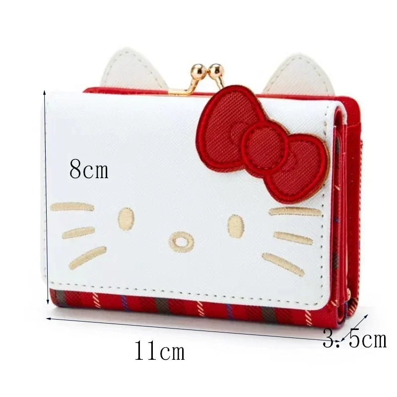 Hello Kitty Coin Purse Creative Small Wallet Wholesale Mini Purses My Melody Kuromi Keychain Wallet  Purse Kawaii Clutch