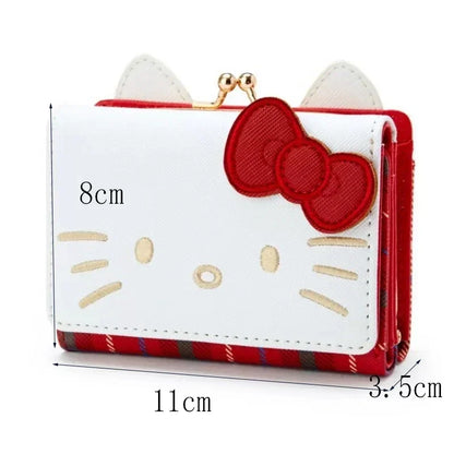 Hello Kitty Coin Purse Creative Small Wallet Wholesale Mini Purses My Melody Kuromi Keychain Wallet  Purse Kawaii Clutch