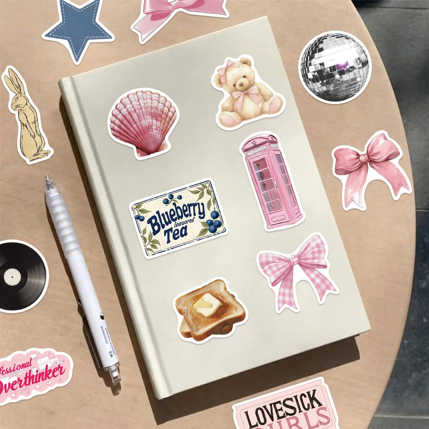 50/100Pcs Watercolor Dairy Stickers Decals for Phone Laptop Scrapbook Luggage Helmet DIY Graffiti Aesthetic Stickers Gifts
