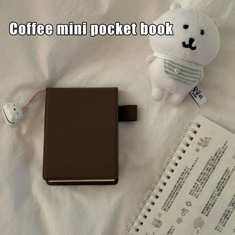 Hot Sale Brown Pocket Book Japanese Style Ins Niche Simple Portable Mini Notebook Diary