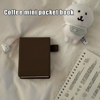 Hot Sale Brown Pocket Book Japanese Style Ins Niche Simple Portable Mini Notebook Diary