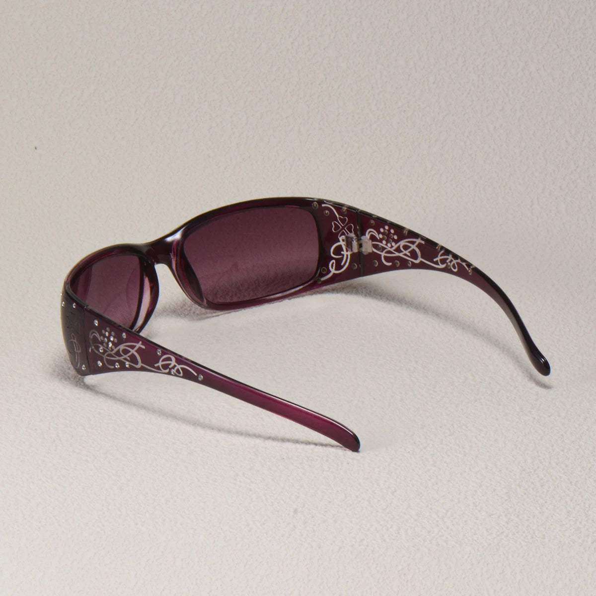 Pattern Decoration Diamond-Encrusted Square Frame Sunglasses Retro Style Daily Classic Fashion Ladies Vacation Travel Glasses