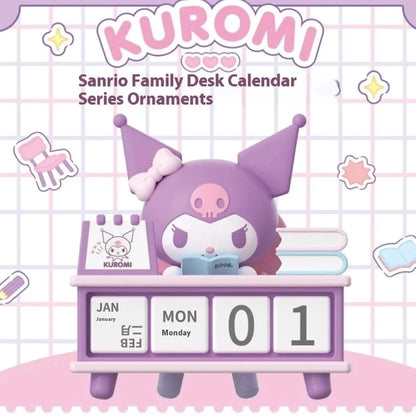 Sanrio Desk Calendar Series Anime Peripheral Exquisite Kuromi Pochacco Static Desktop Decorative Children'S Toy Gifts