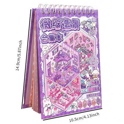 30Pcs 3D Miniature Scene Stickers, Layered Diorama Decals for Journal Scrapbooking, Puzzle Craft DIY Stress Relief