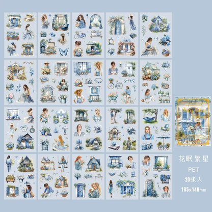 Stickers Book Landscape Decorative Decal Film Impression Seal for DIY Diary Planner Scrapbook Album School Supplies Stationery