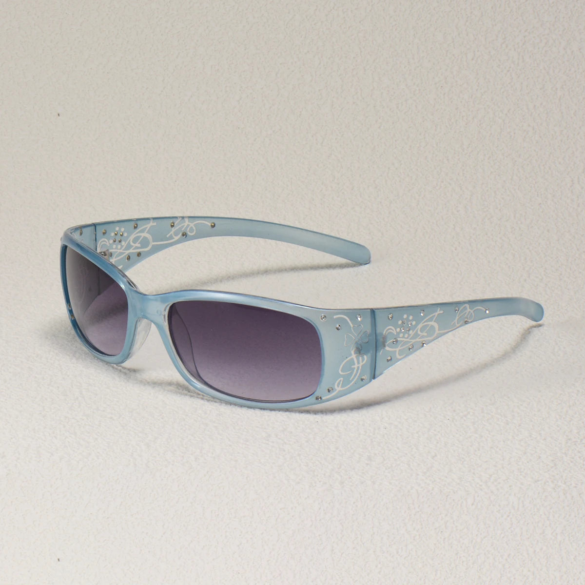 Pattern Decoration Diamond-Encrusted Square Frame Sunglasses Retro Style Daily Classic Fashion Ladies Vacation Travel Glasses