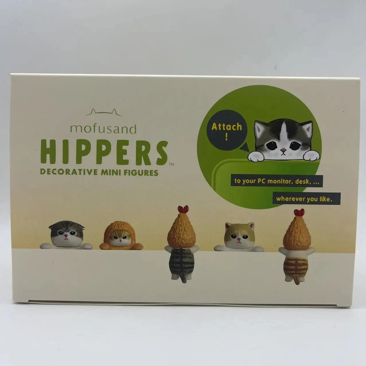 New Mofusand Hippers Lying down Fried Shrimp Cat Blind Box Decorative Mini Figures Car Phone Ornament Toy Gift Cute Doll Model