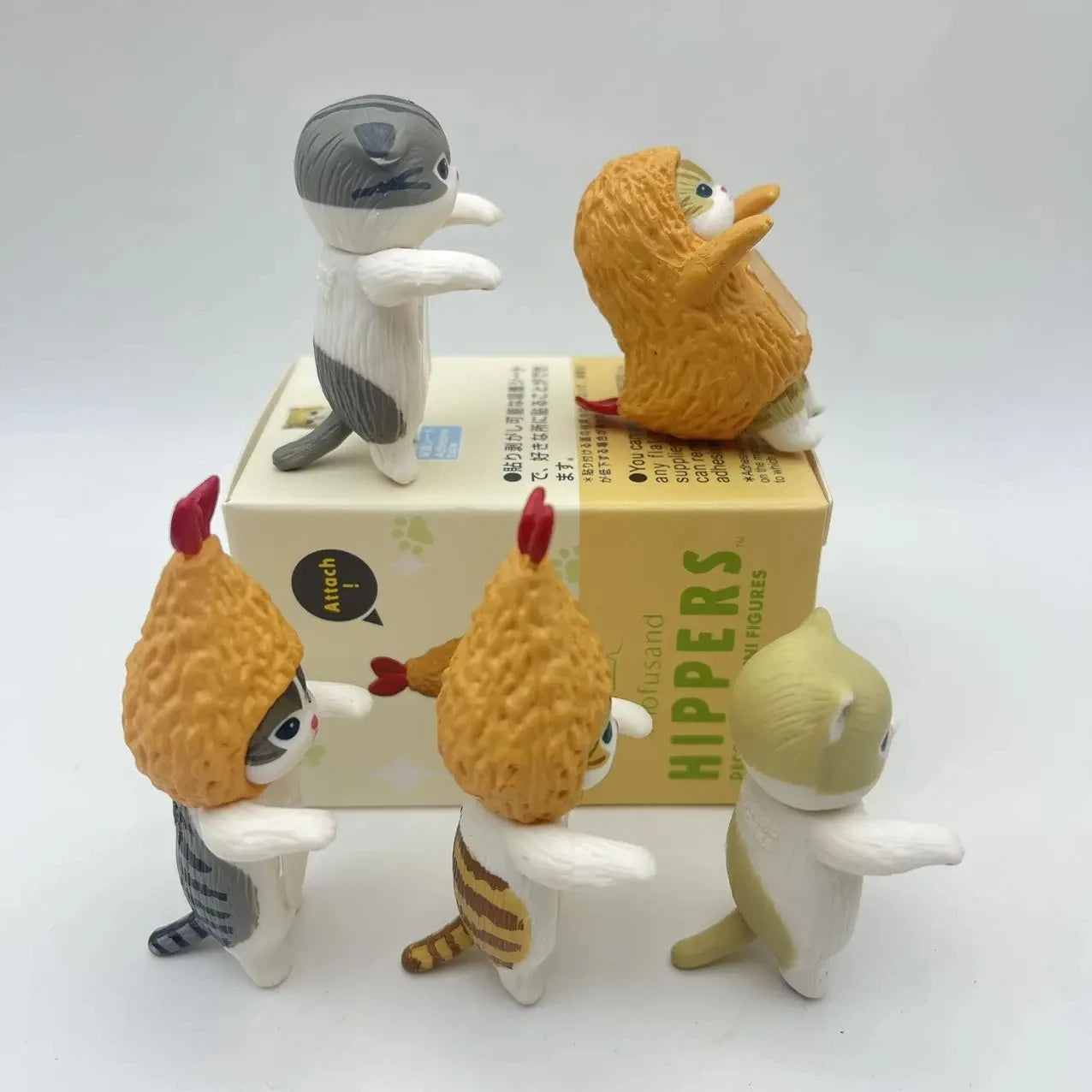 New Mofusand Hippers Lying down Fried Shrimp Cat Blind Box Decorative Mini Figures Car Phone Ornament Toy Gift Cute Doll Model