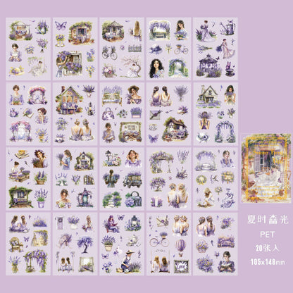Stickers Book Landscape Decorative Decal Film Impression Seal for DIY Diary Planner Scrapbook Album School Supplies Stationery