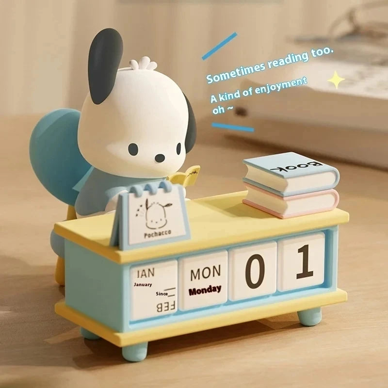 Sanrio Desk Calendar Series Anime Peripheral Exquisite Kuromi Pochacco Static Desktop Decorative Children'S Toy Gifts