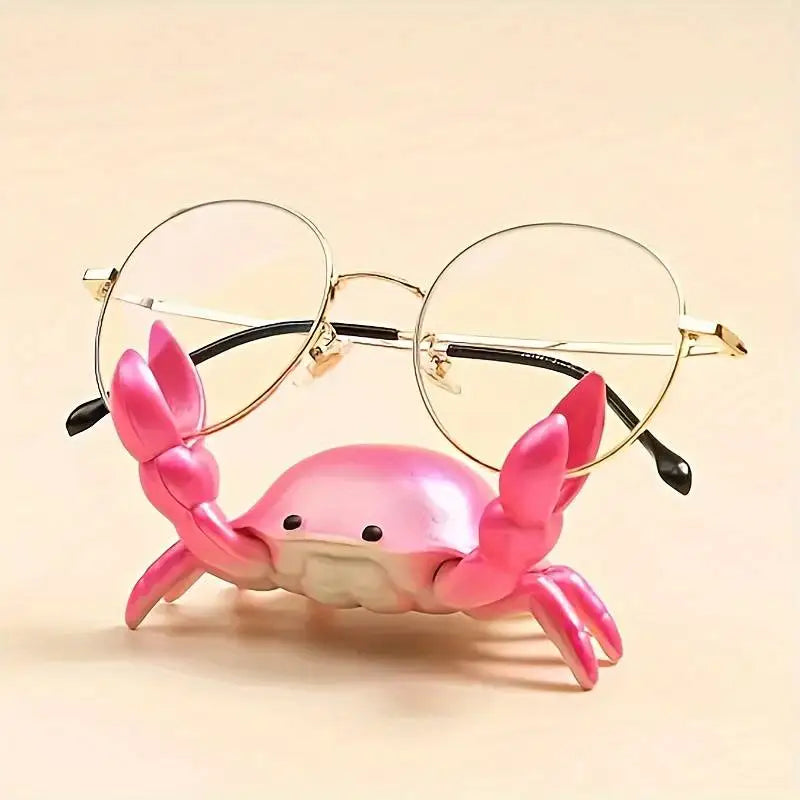 Very Creative Desktop Crab-Shaped Stand for Glasses, Pencils, and Mobile Phones; a Decorative Item for Closets, Bookshelves, and Entryways; a Birthday or Housewarming Gift