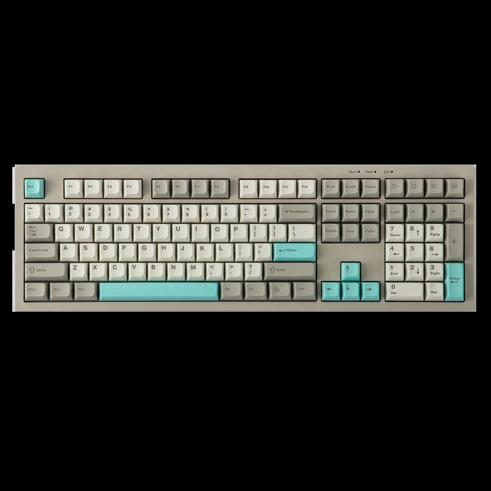 S102 100% Full Size Layout Wired Only Membrane Gaming Silent Keyboard with Number Pad & RGB Backlight for Pc/Game/Office