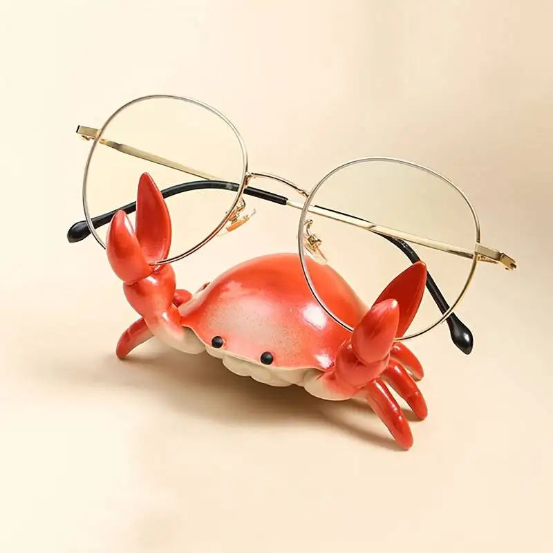 Very Creative Desktop Crab-Shaped Stand for Glasses, Pencils, and Mobile Phones; a Decorative Item for Closets, Bookshelves, and Entryways; a Birthday or Housewarming Gift