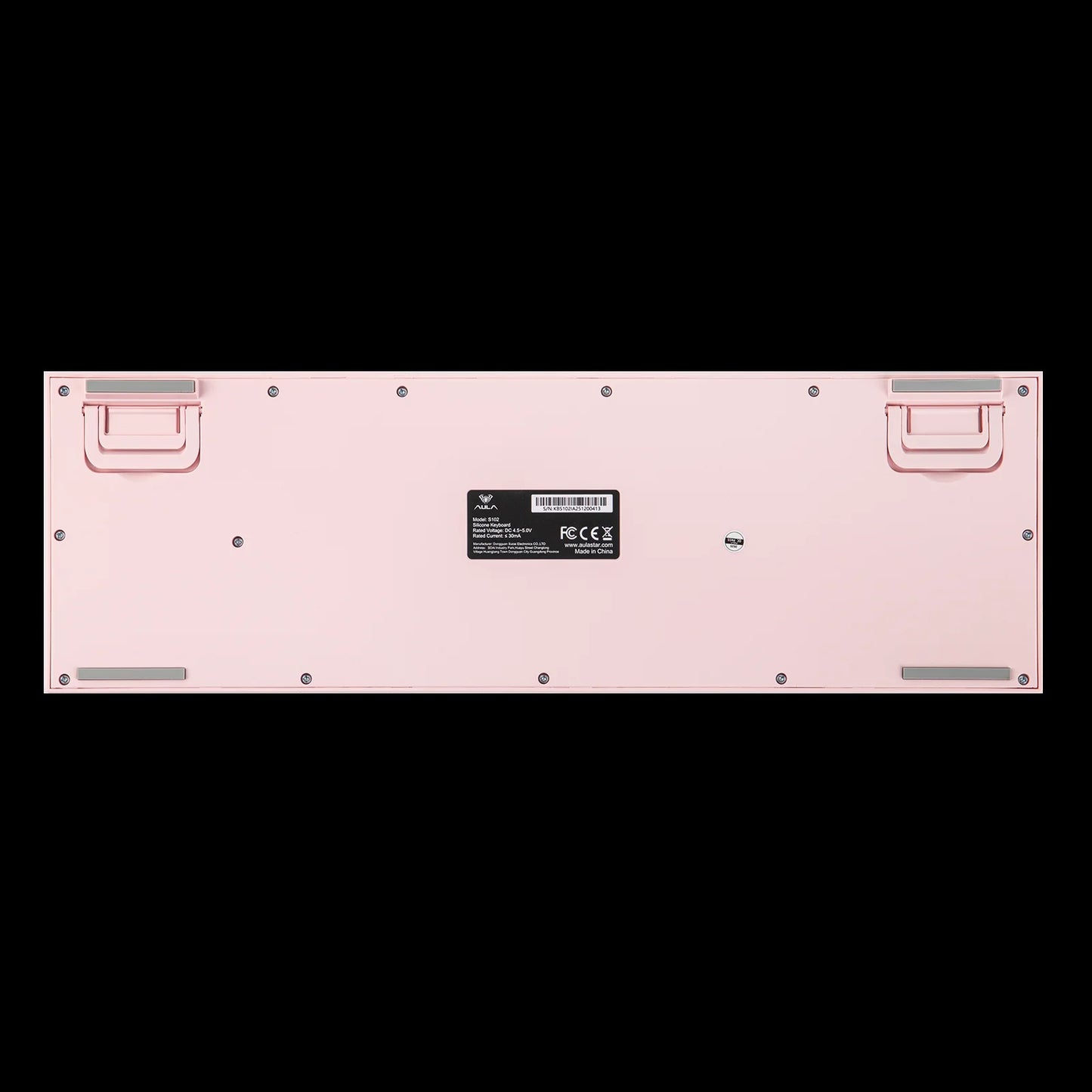 S102 100% Full Size Layout Wired Only Membrane Gaming Silent Keyboard with Number Pad & RGB Backlight for Pc/Game/Office