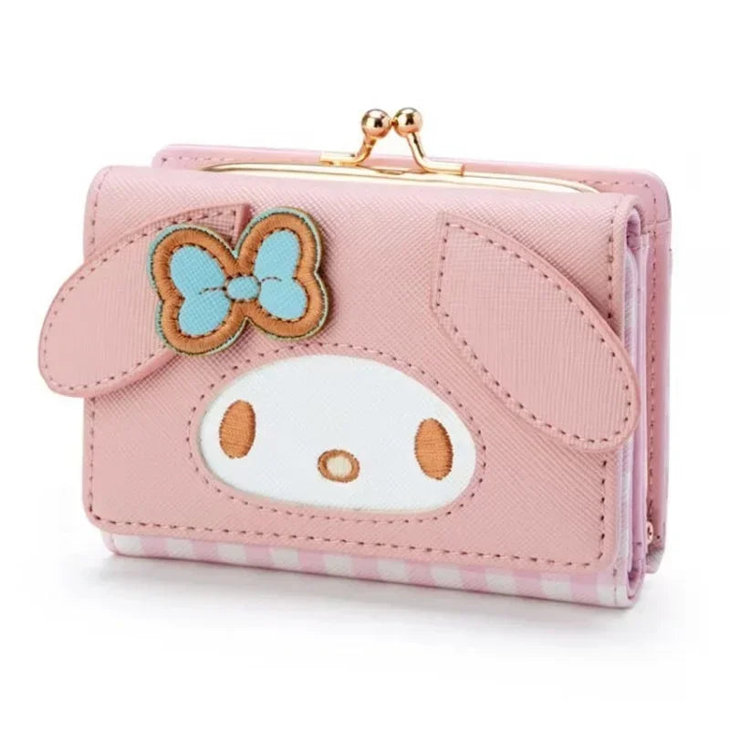 Hello Kitty Coin Purse Creative Small Wallet Wholesale Mini Purses My Melody Kuromi Keychain Wallet  Purse Kawaii Clutch