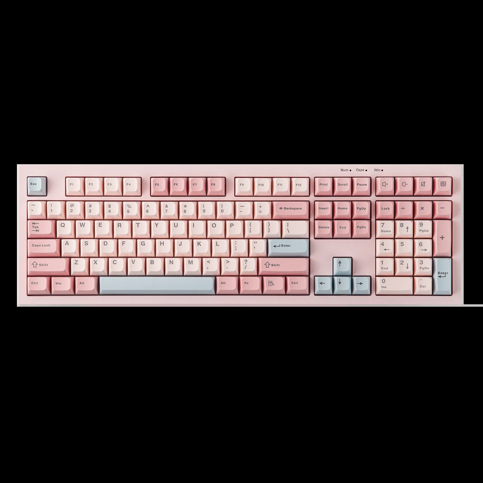 S102 100% Full Size Layout Wired Only Membrane Gaming Silent Keyboard with Number Pad & RGB Backlight for Pc/Game/Office